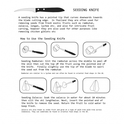 3'' Seeding Knife Plastic Handle